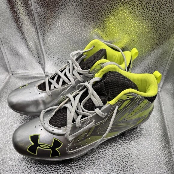 Under Armour UA Ripshot Mid MC Soccer Lacrosse Cleats New Box 264191-103 Size 9 - Picture 3 of 9